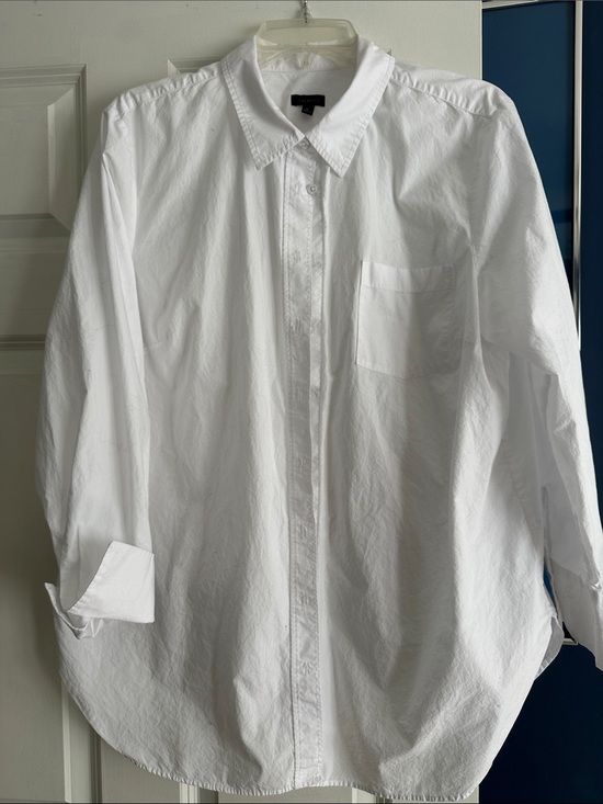 Tops - Classic Boyfriend White Button-Down Shirts